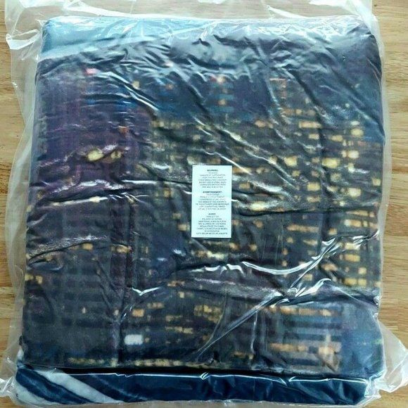 Denver Broncos Huge Cityscape Throw Blanket 60 x 80 Bagged Super Soft Watercolor - Picture 3 of 3